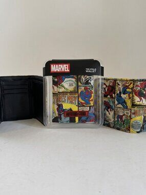 Marvel Comics Spiderman Peter Parker Trifold Wallet Brand New